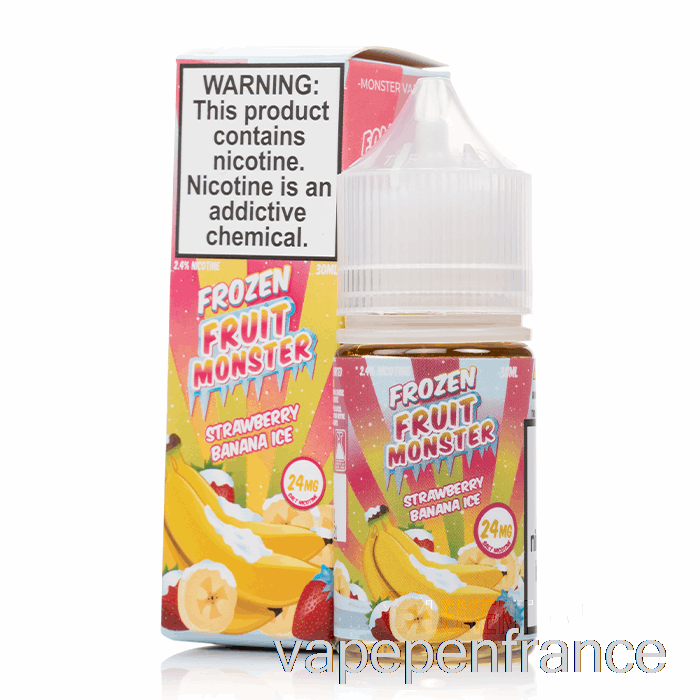 Banane Fraise Glacée - Sels De Monstre Aux Fruits Surgelés - Stylo Vape 30 Ml 24 Mg